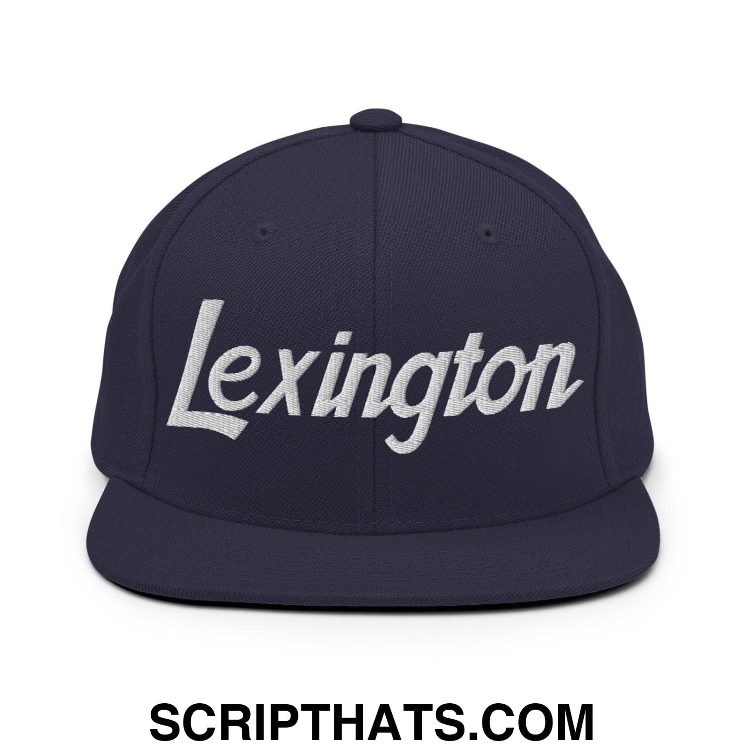 Lexington Script Snapback Hat Navy