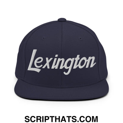 Lexington Script Snapback Hat Navy