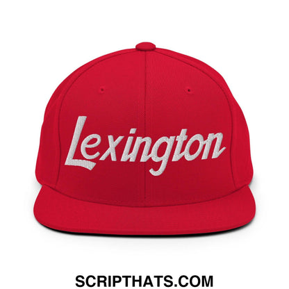 Lexington Script Snapback Hat Red