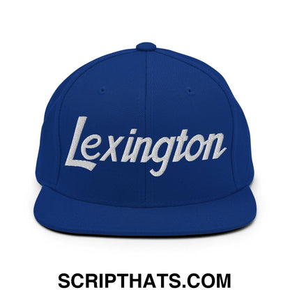 Lexington Script Snapback Hat Royal Blue
