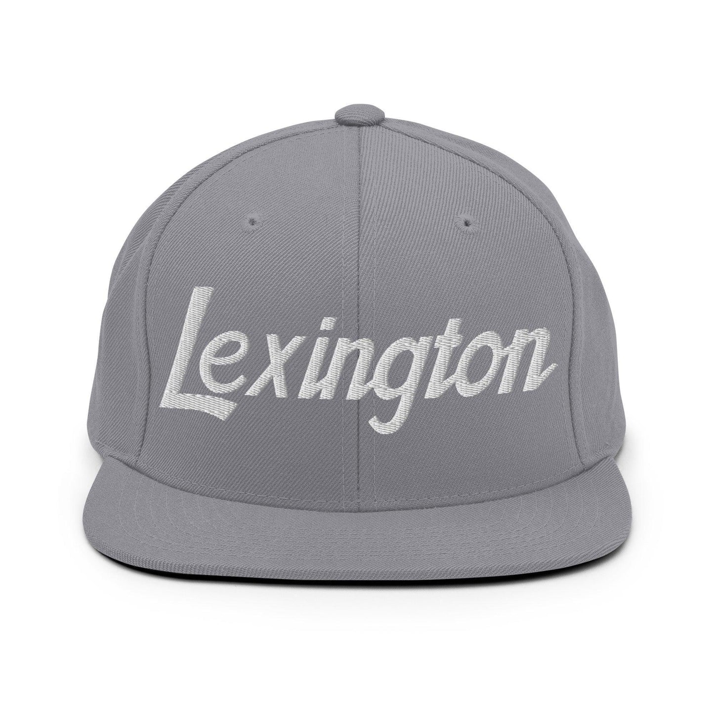 Lexington Script Snapback Hat Silver