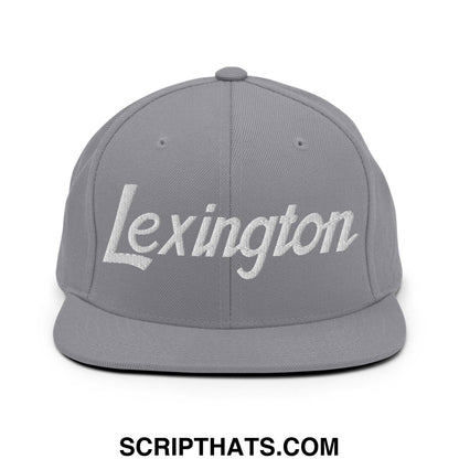 Lexington Script Snapback Hat Silver