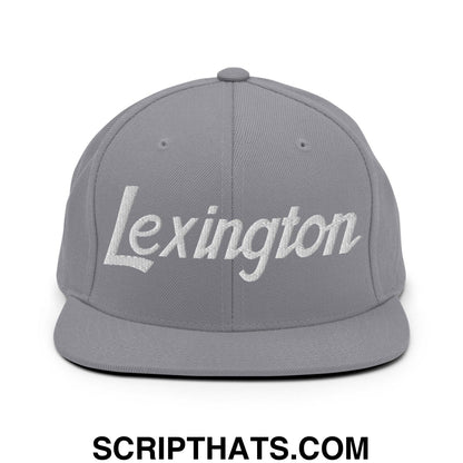 Lexington Script Snapback Hat Silver