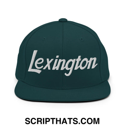 Lexington Script Snapback Hat Spruce