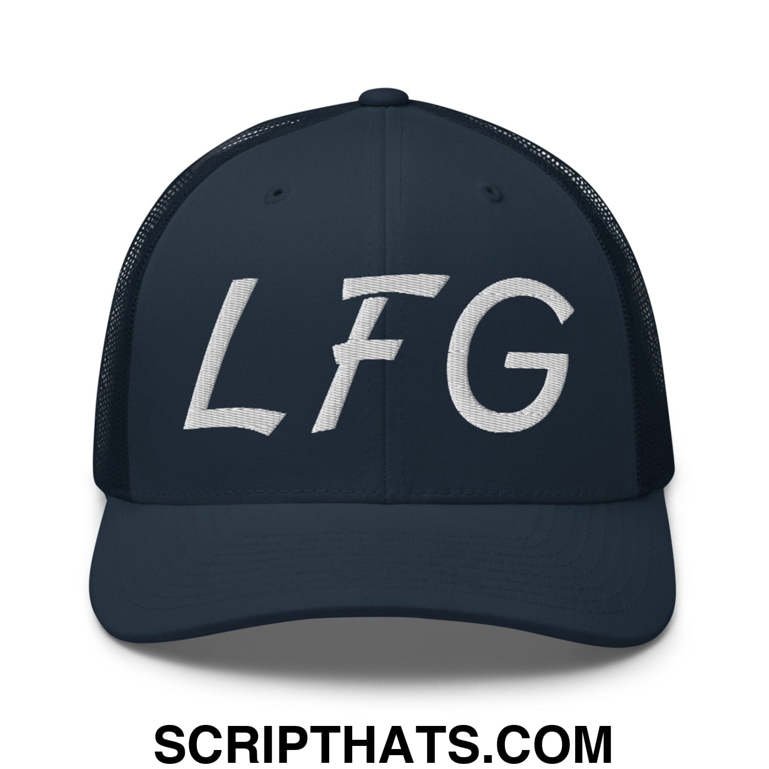 LFG Embroidered Mesh Trucker Hat Navy