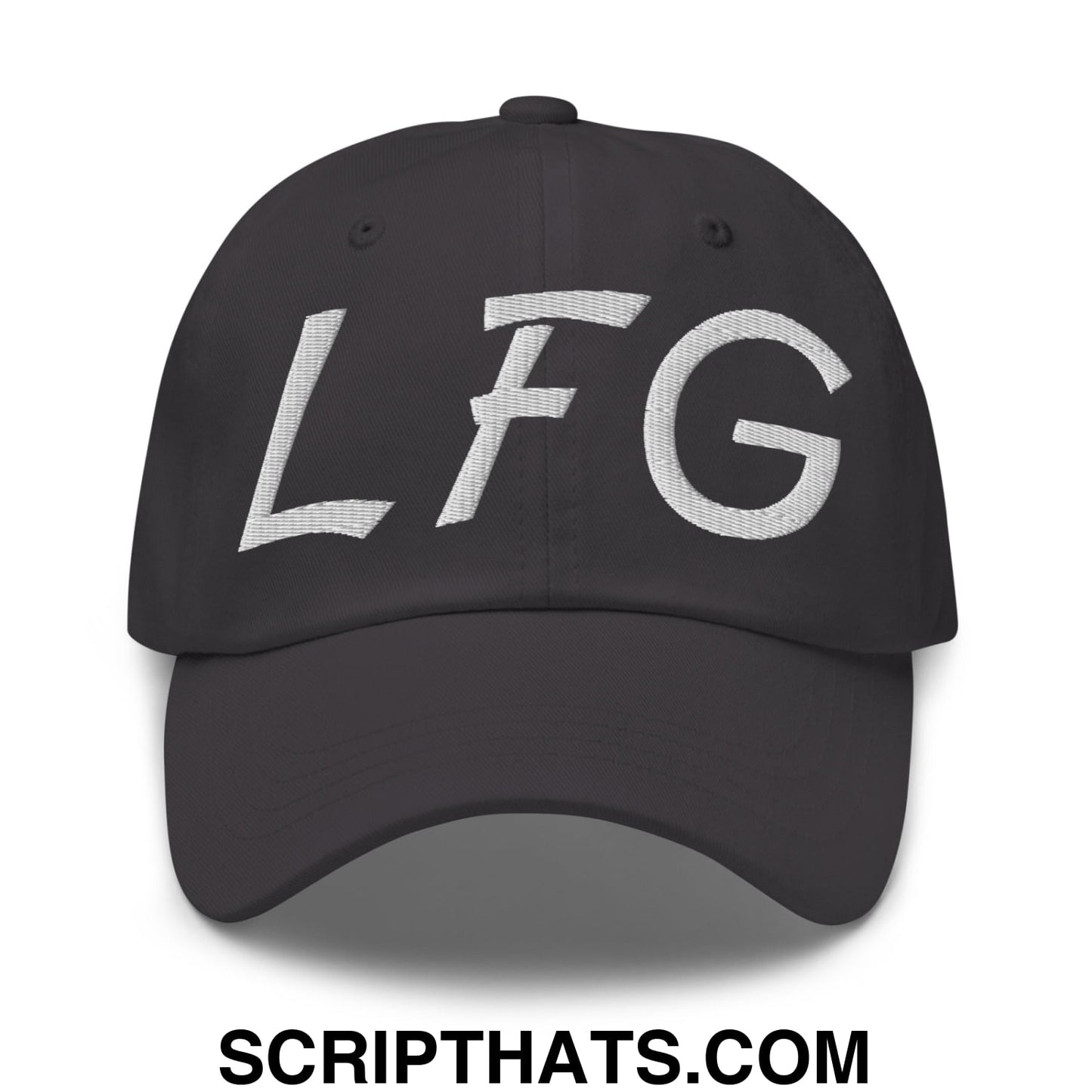 LFG Embroidered Unstructured Dad Hat Dark Grey