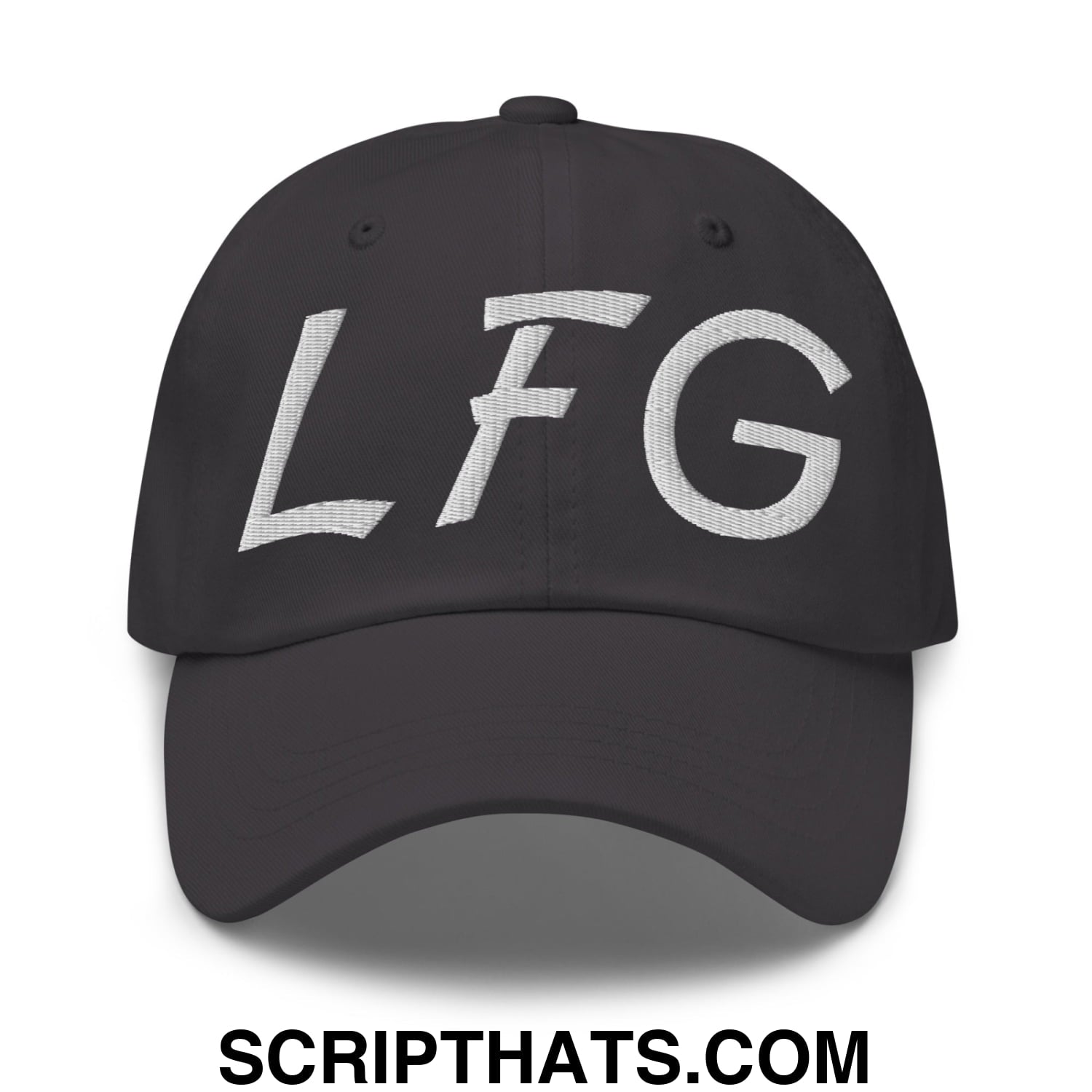 LFG Embroidered Unstructured Dad Hat Dark Grey