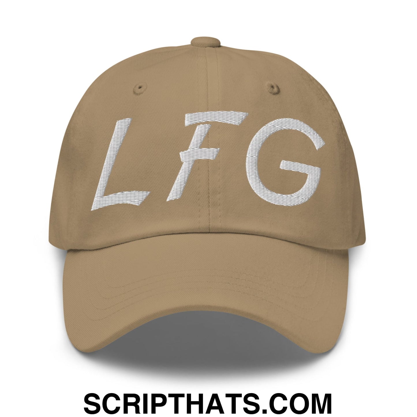 LFG Embroidered Unstructured Dad Hat Khaki