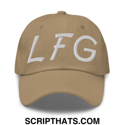 LFG Embroidered Unstructured Dad Hat Khaki