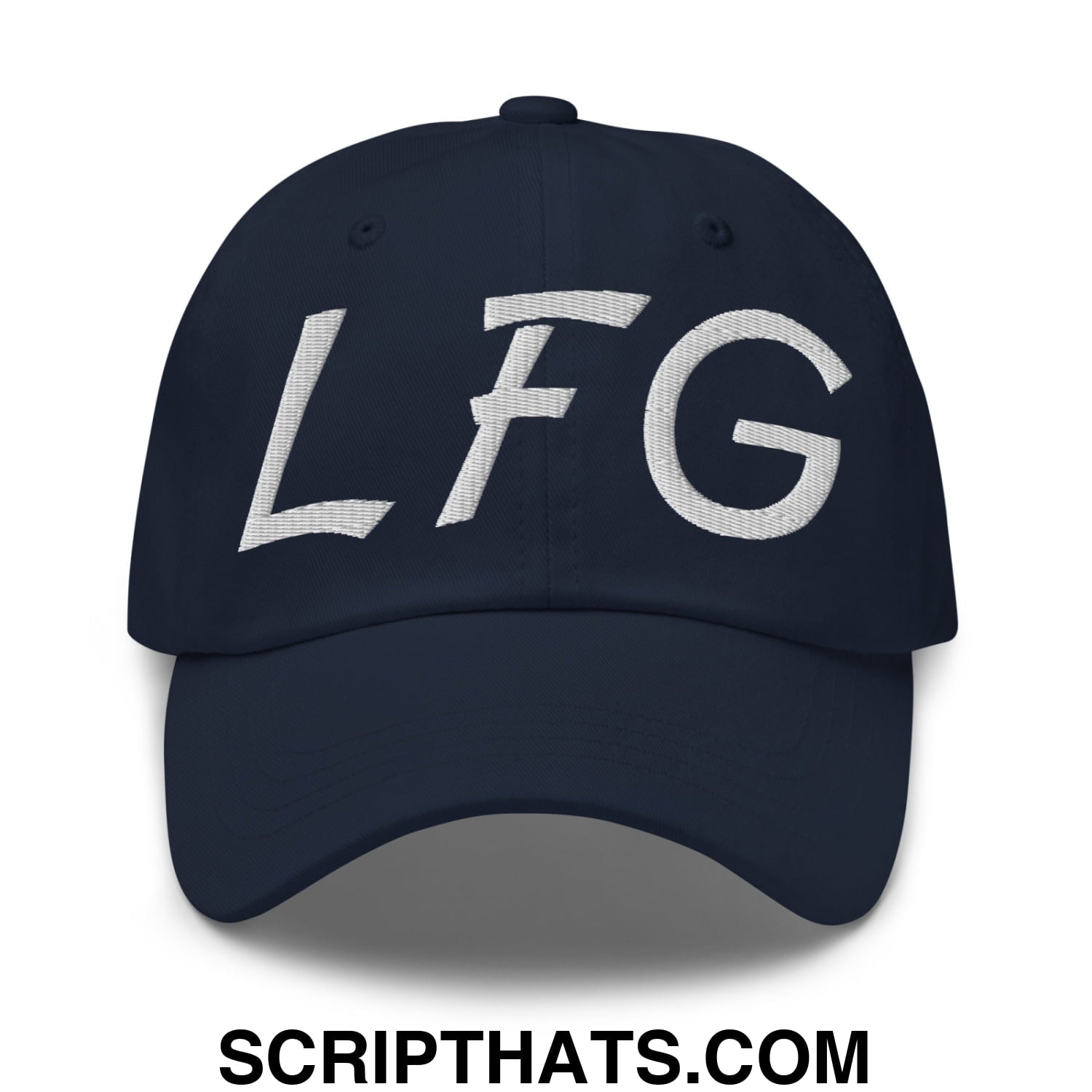 LFG Embroidered Unstructured Dad Hat Navy