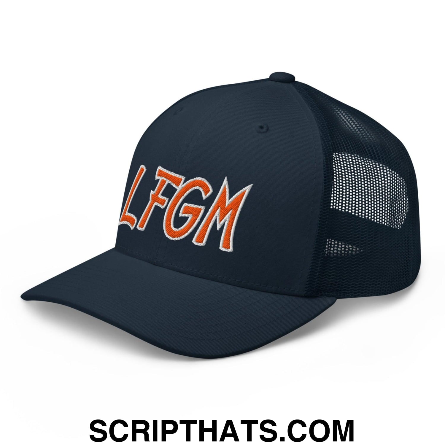 LFGM New York Baseball Mesh Trucker Hat Navy
