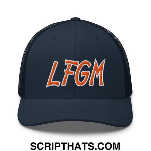LFGM New York Baseball Mesh Trucker Hat Navy