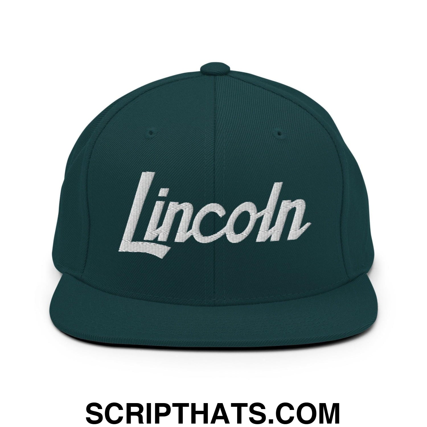 Lincoln Script Snapback Hat Spruce