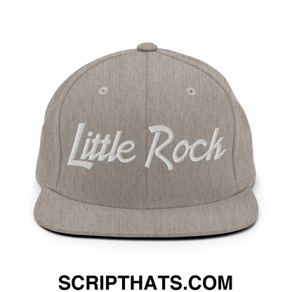 Little Rock Script Snapback Hat Heather Grey