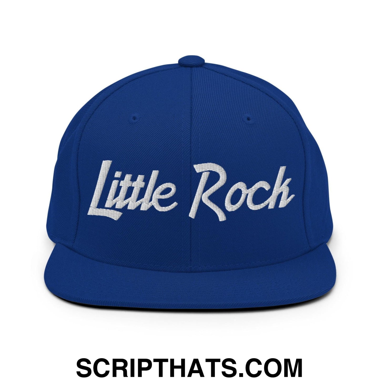 Little Rock Script Snapback Hat Royal Blue