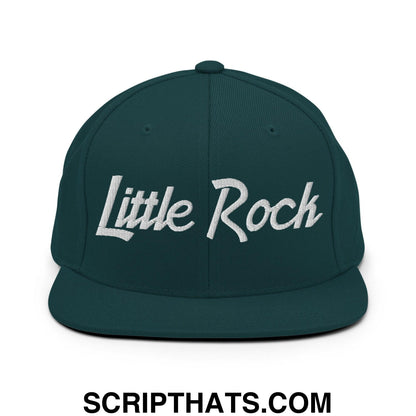 Little Rock Script Snapback Hat Spruce