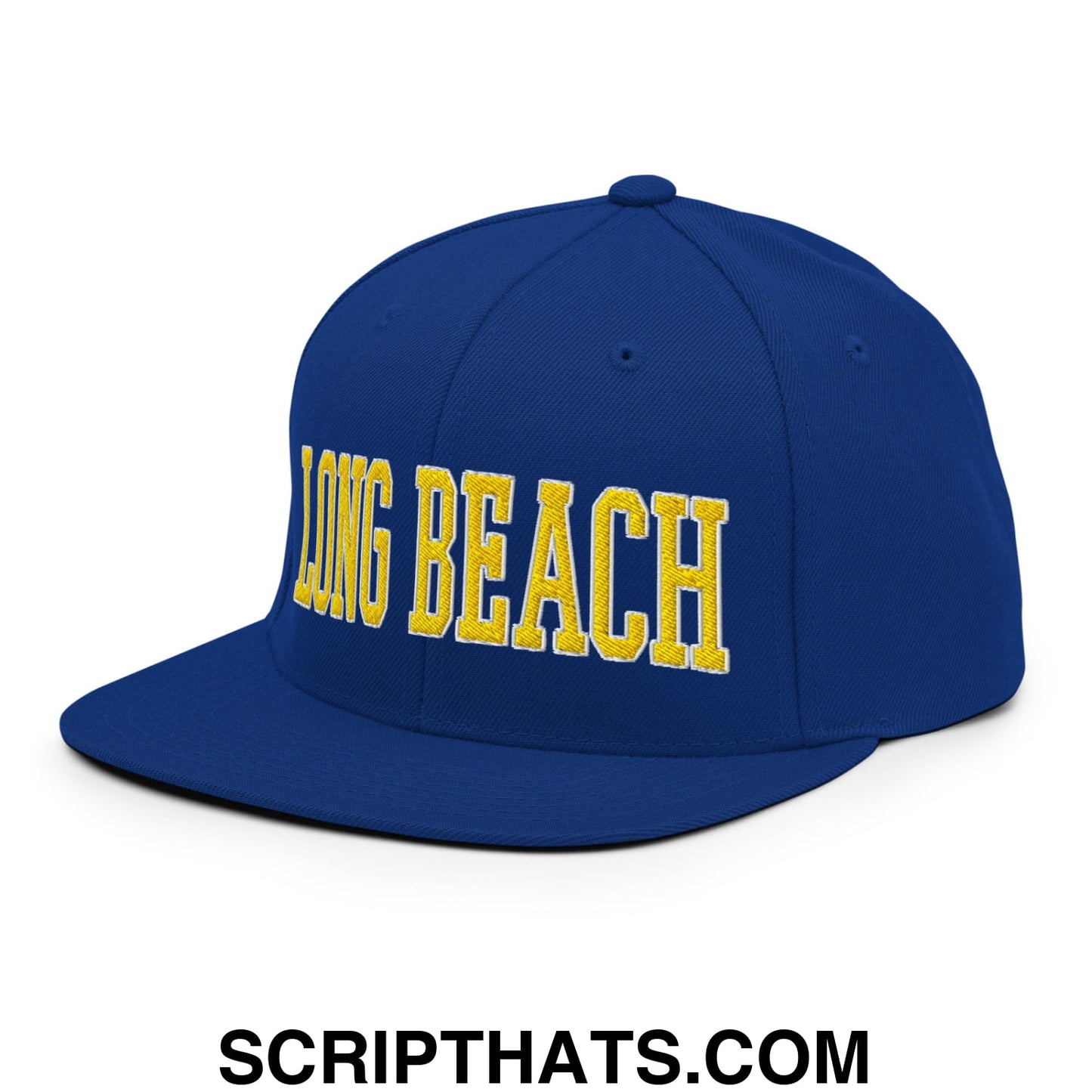 Long Beach Block Snapback Hat Royal Blue