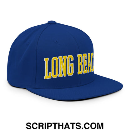 Long Beach Block Snapback Hat Royal Blue