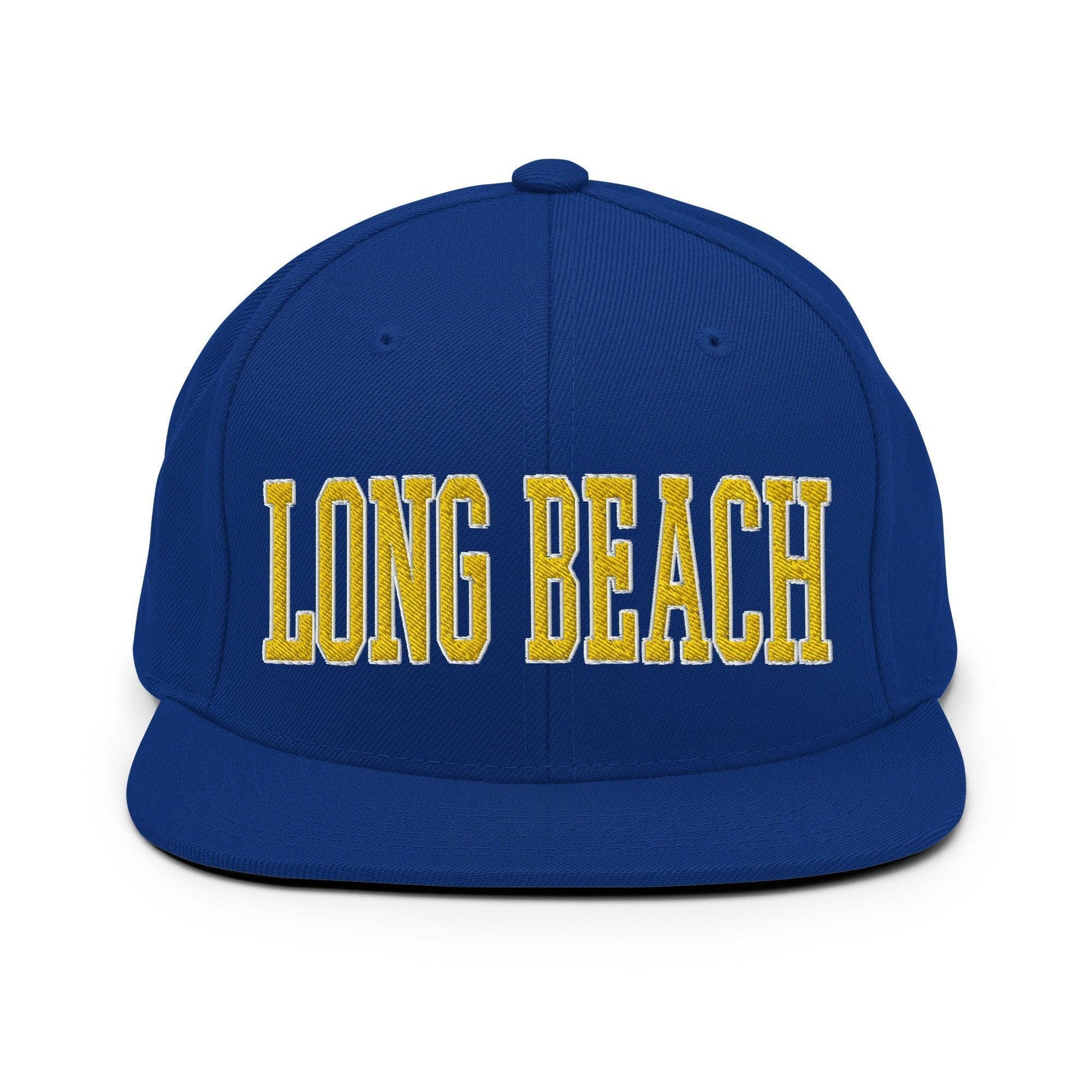 Long Beach Block Snapback Hat Royal Blue