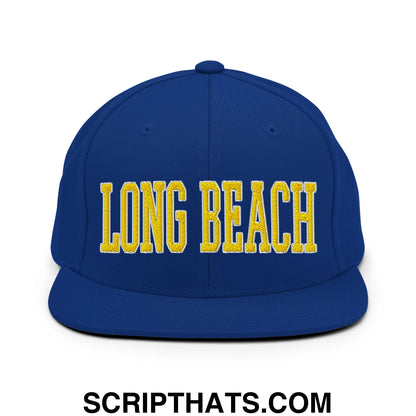 Long Beach Block Snapback Hat Royal Blue