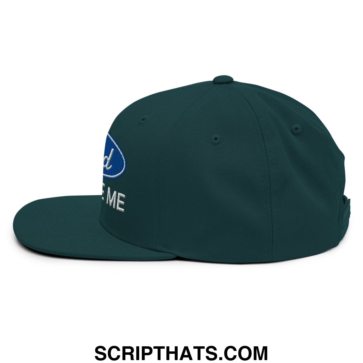 Lord Forgive Me Embroidered Flat Bill Brim Snapback Hat Spruce