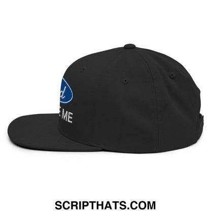 Lord Forgive Me Embroidered Flat Bill Brim Snapback Hat Black