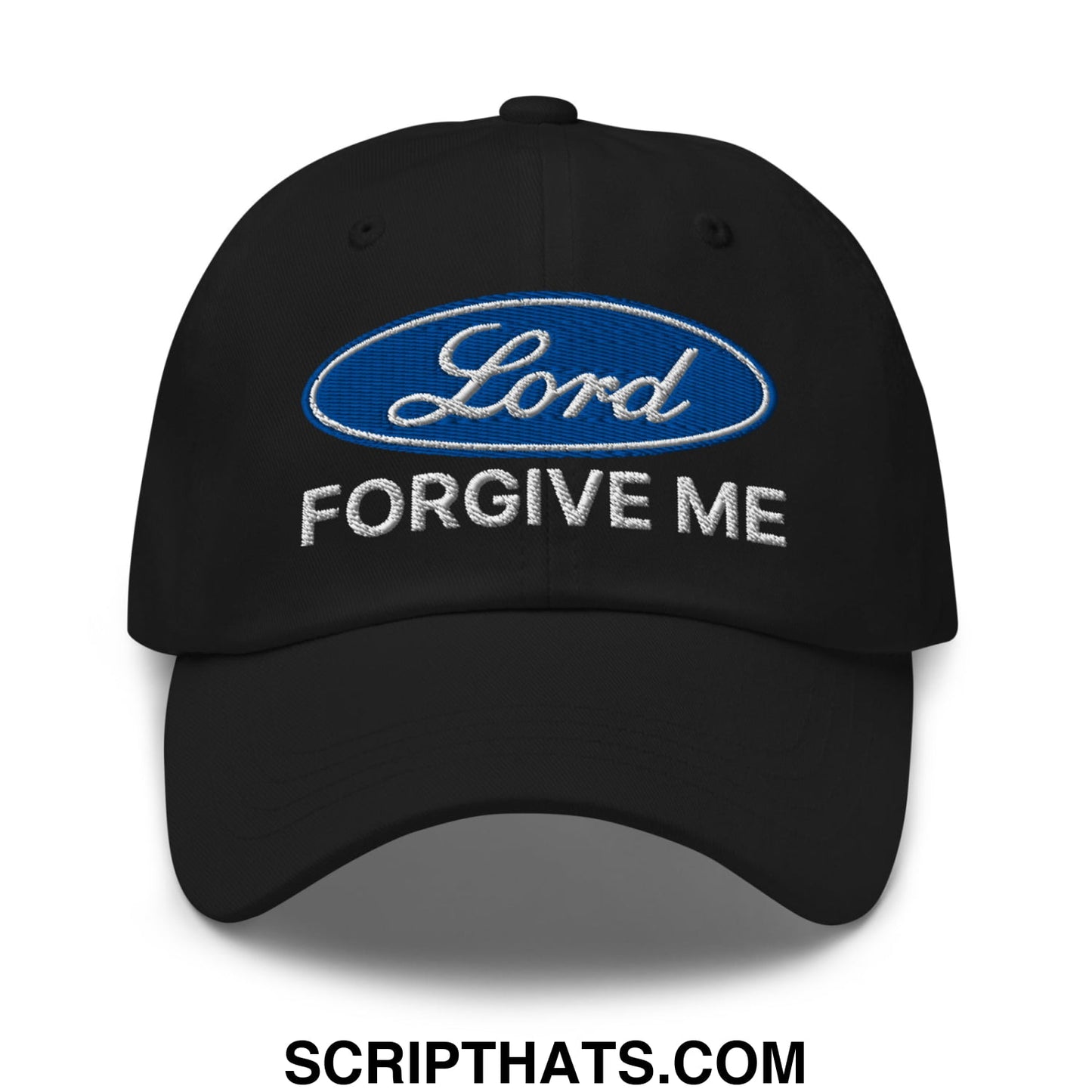 Lord Forgive Me Embroidered Unstructured Dad Hat Black