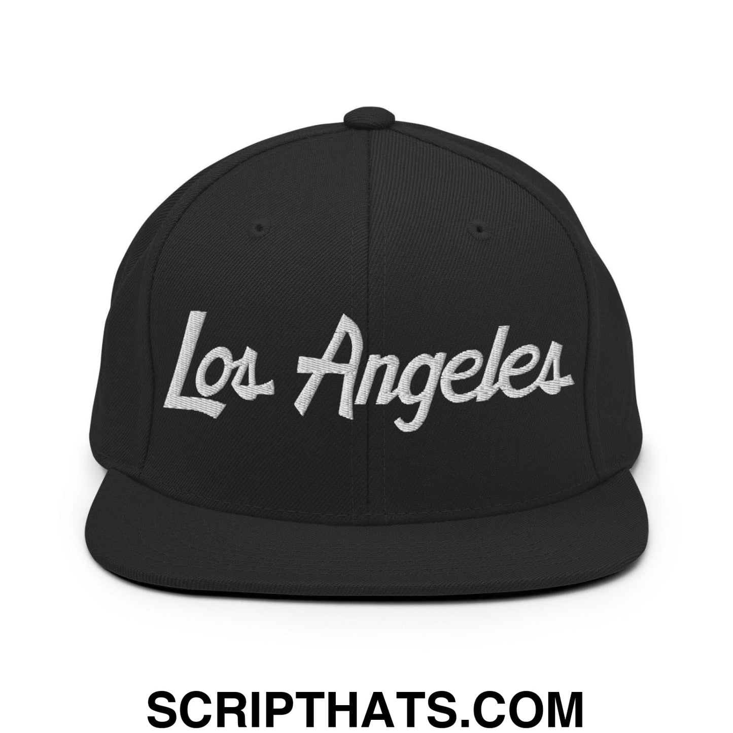 Los Angeles Football Script Snapback Hat Black
