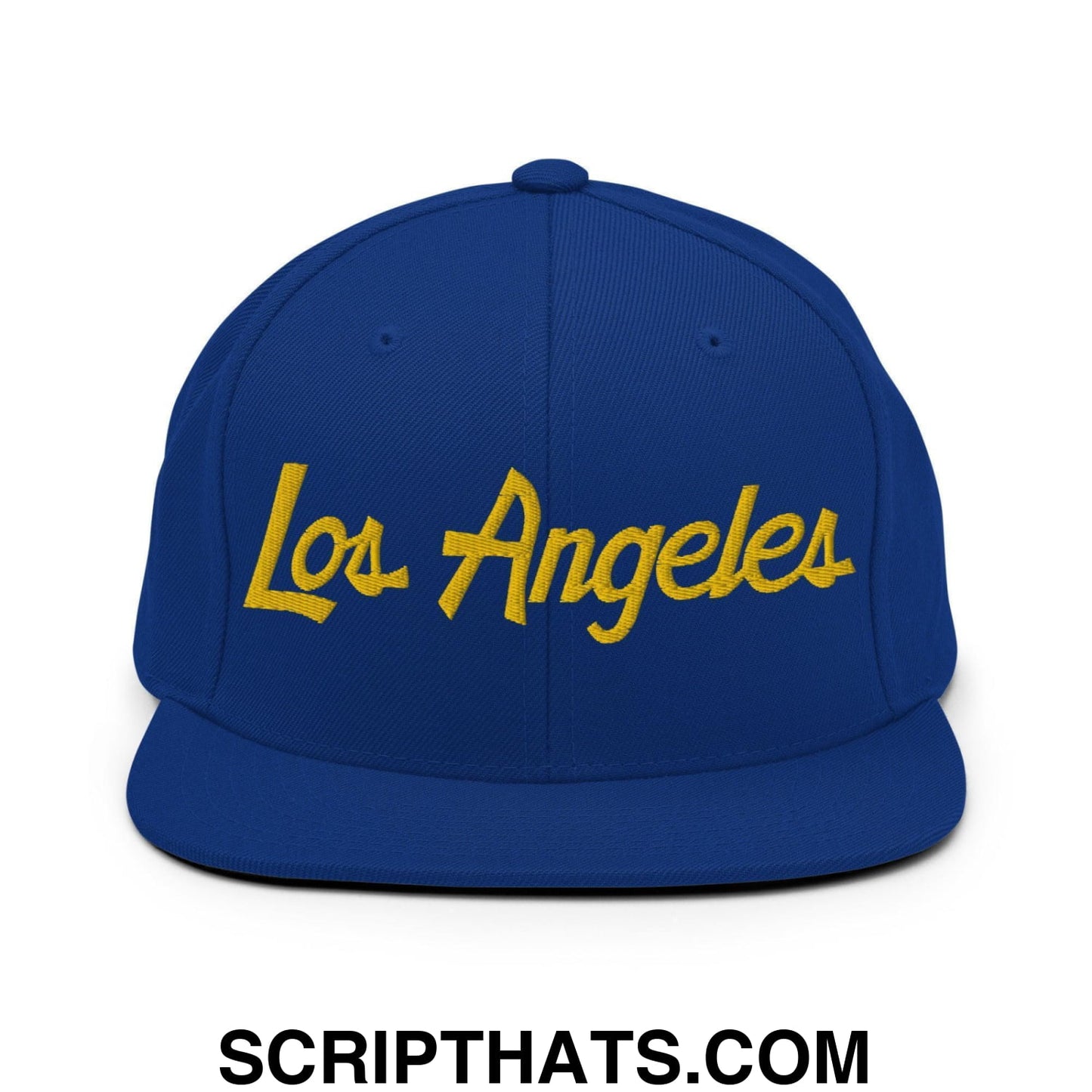 Los Angeles Football Script Snapback Hat Royal Blue