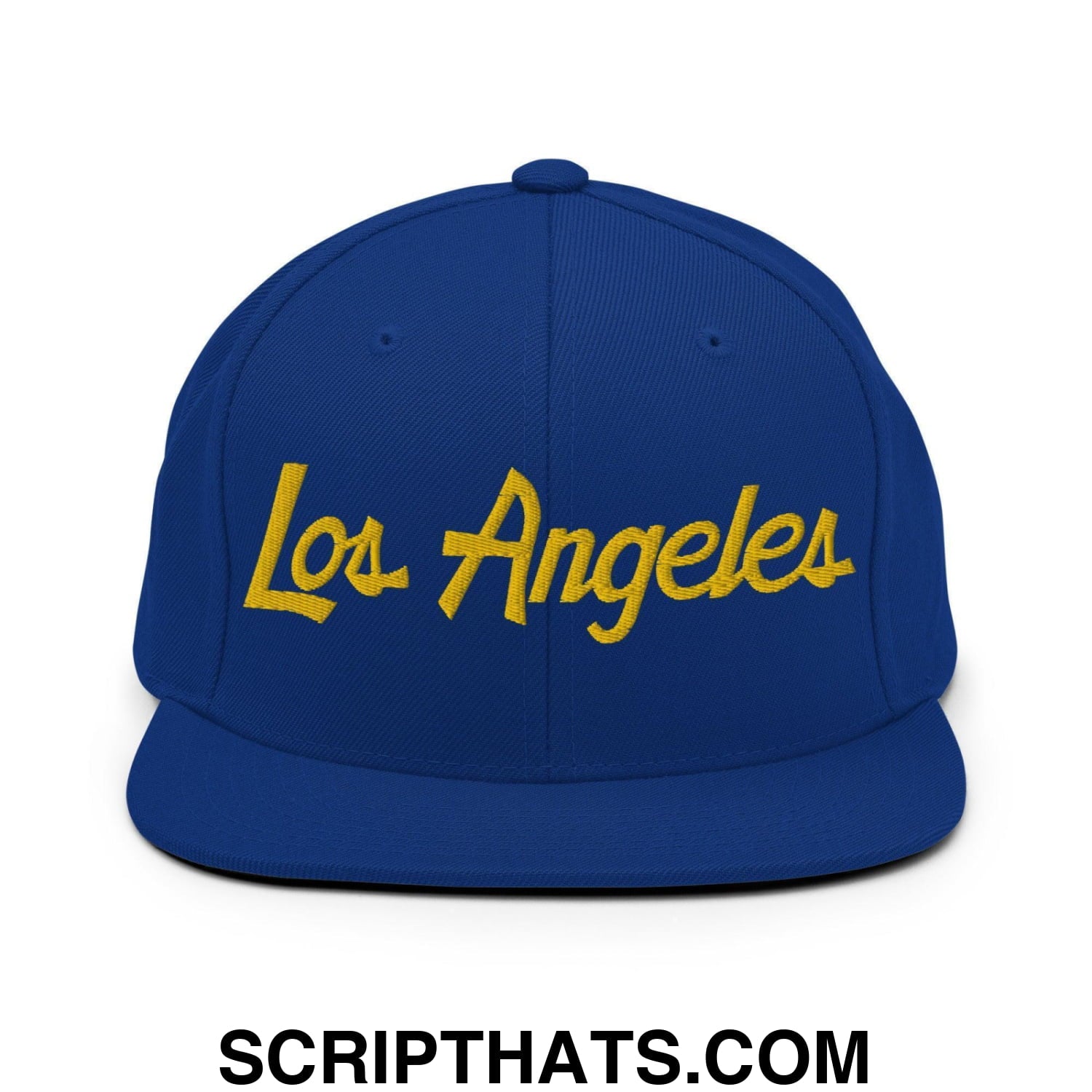 Los Angeles Football Script Snapback Hat Royal Blue