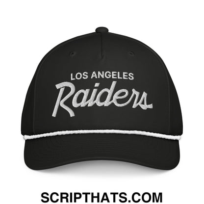 Los Angeles Raiders Vintage Sports Script Embroidered 5 Panel Rope Hat Default Title