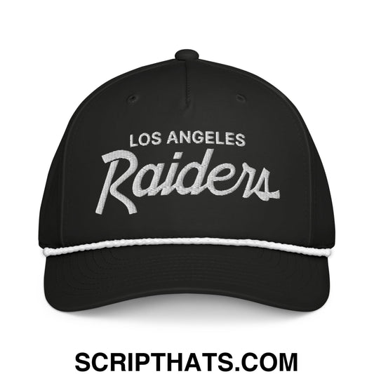Los Angeles Raiders Vintage Sports Script Embroidered 5 Panel Rope Hat Default Title