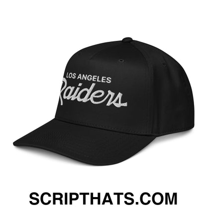 Los Angeles Raiders Vintage Sports Script Embroidered Baseball Snapback Hat Default Title