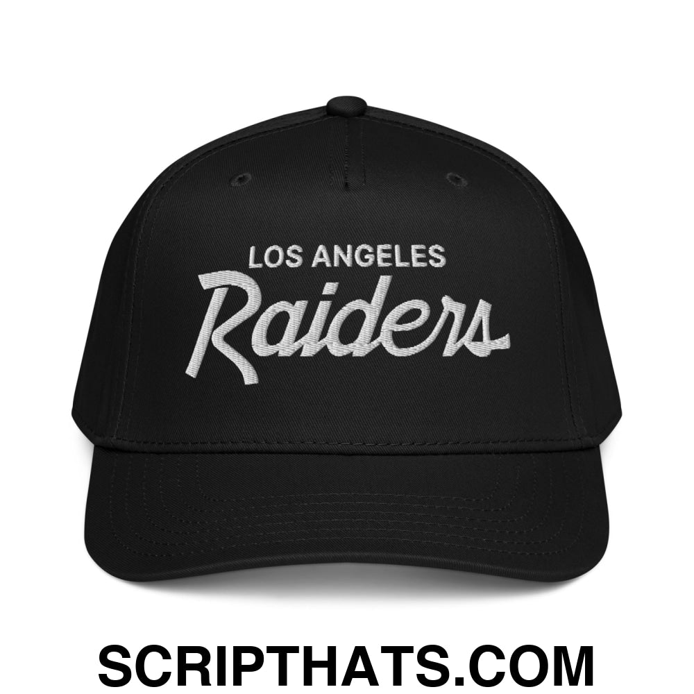 Los Angeles Raiders Vintage Sports Script Embroidered Baseball Snapback Hat Default Title