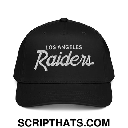 Los Angeles Raiders Vintage Sports Script Embroidered Baseball Snapback Hat Default Title