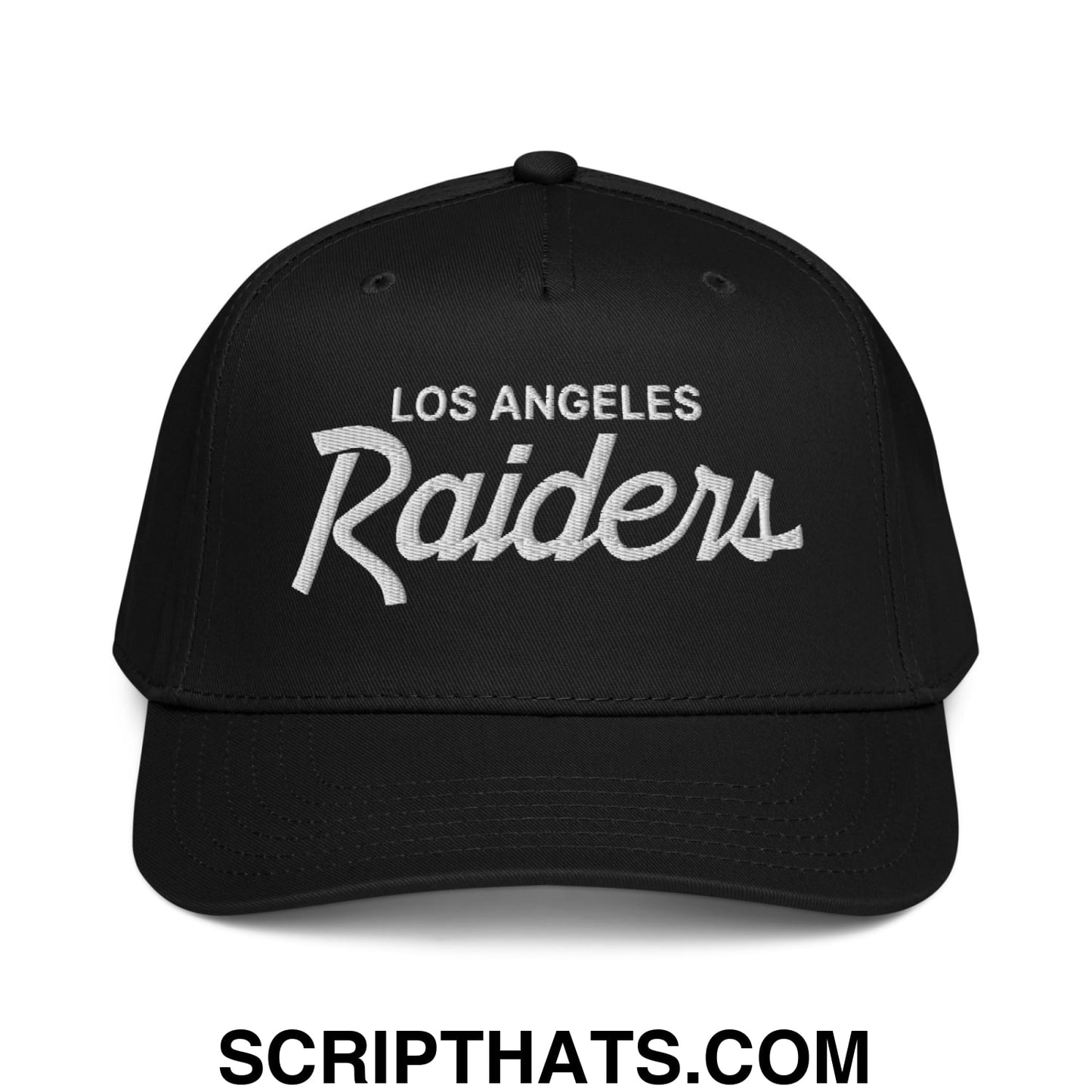 Los Angeles Raiders Vintage Sports Script Embroidered Baseball Snapback Hat Default Title