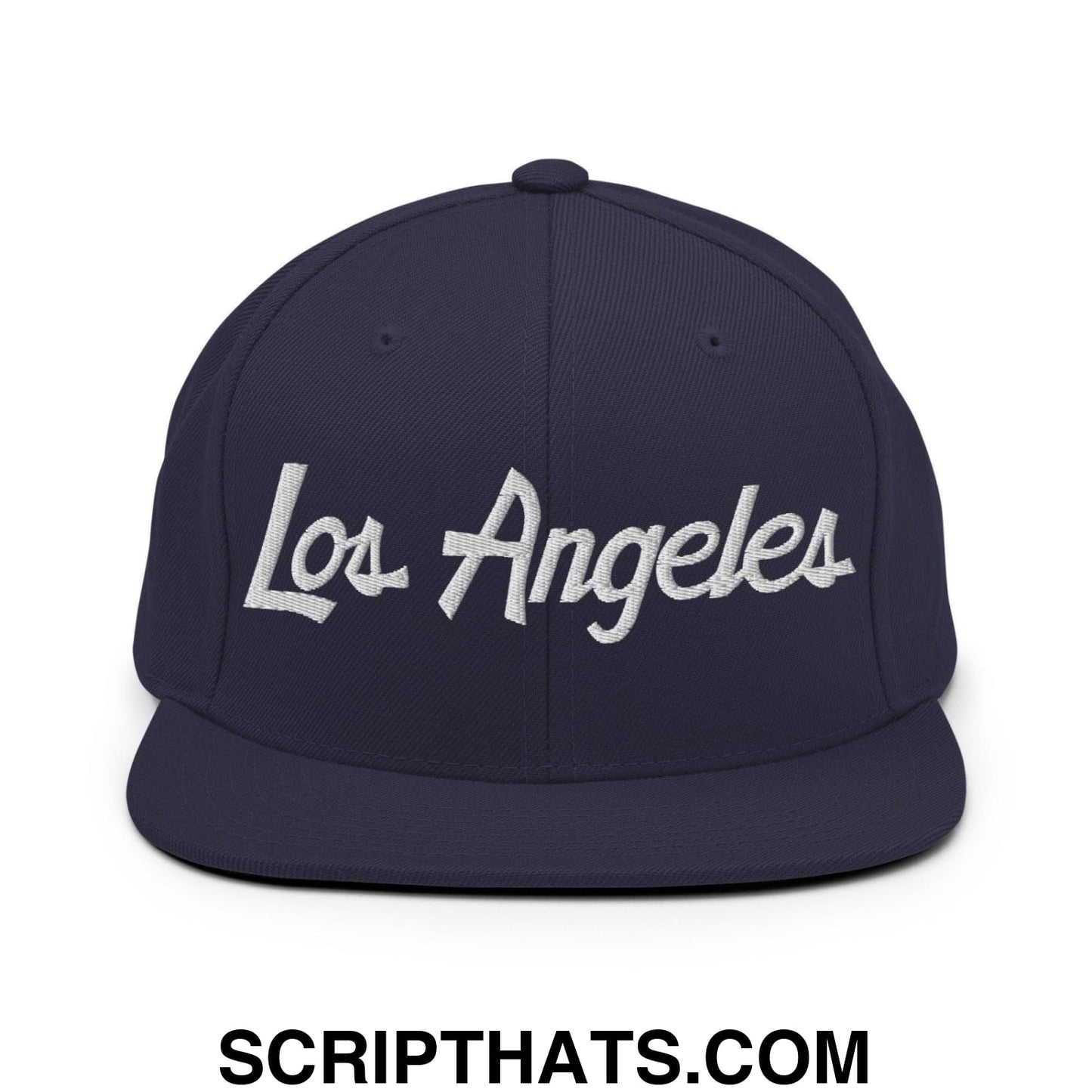 Los Angeles Script Snapback Hat Navy