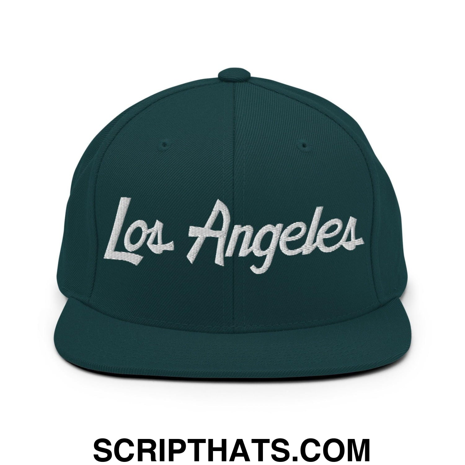 Los Angeles Script Snapback Hat Spruce