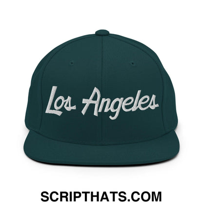 Los Angeles Script Snapback Hat Spruce
