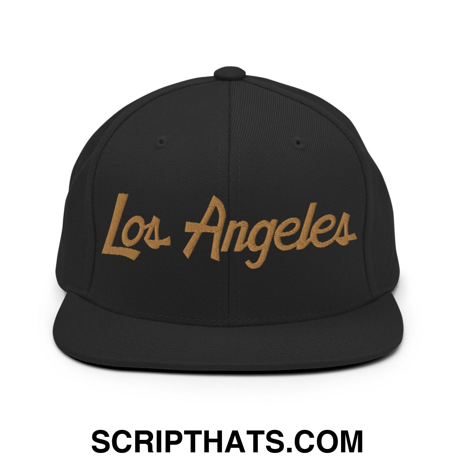 Los Angeles Soccer Script Snapback Hat Black