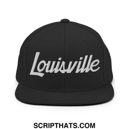 Louisville Script Snapback Hat Black