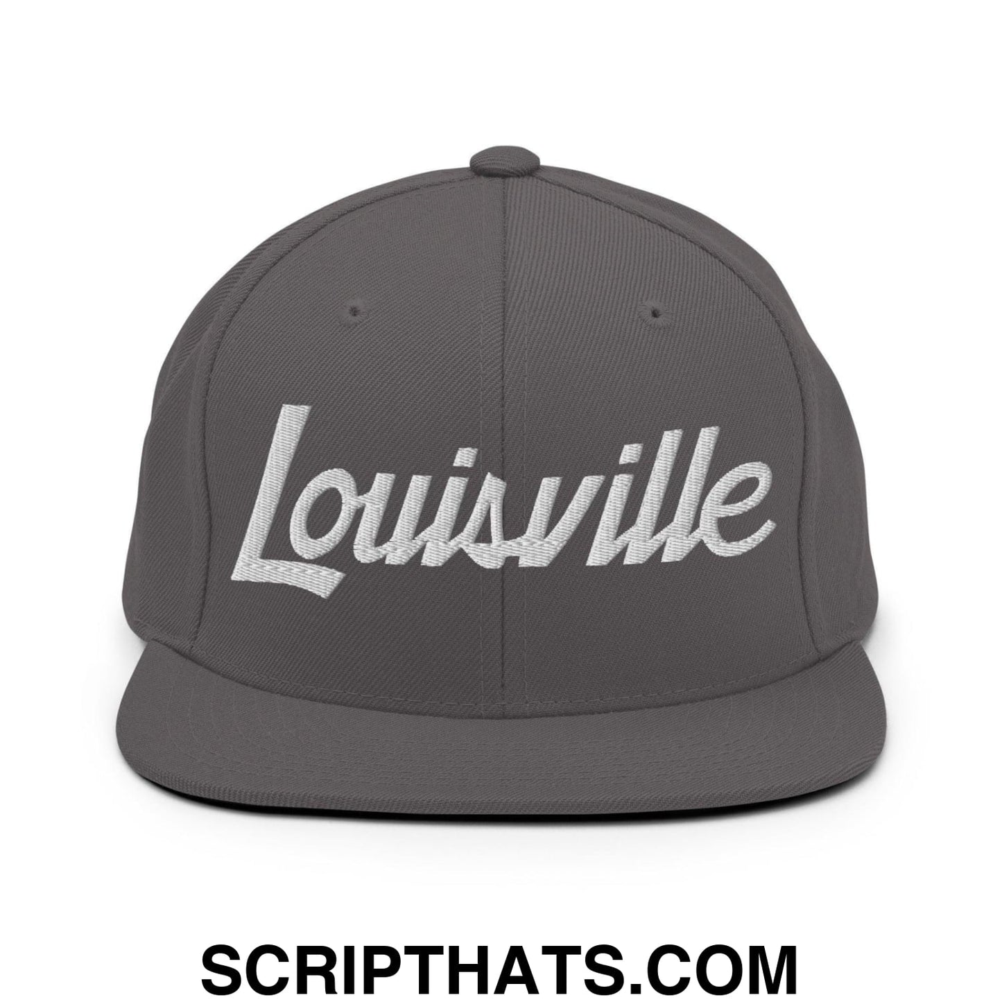 Louisville Script Snapback Hat Dark Grey
