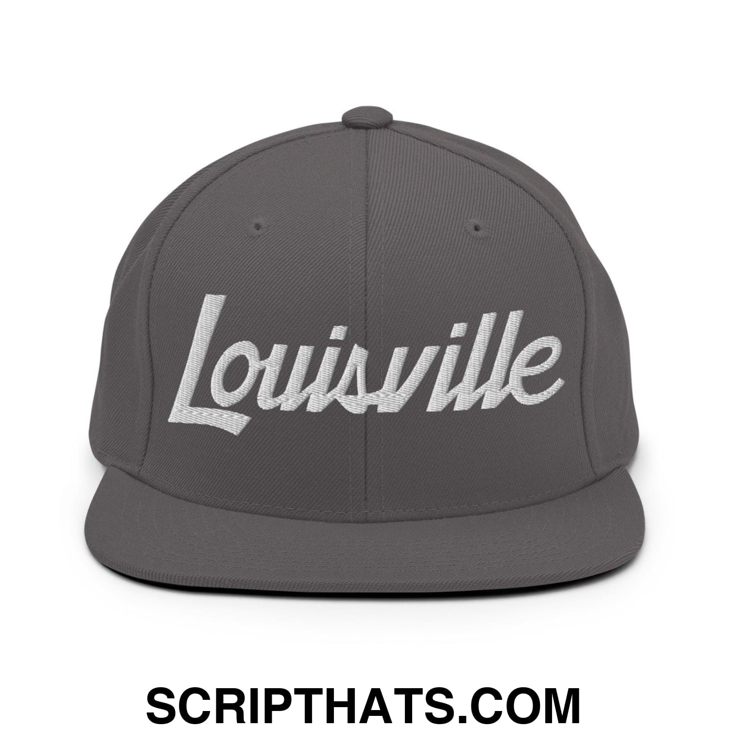 Louisville Script Snapback Hat Dark Grey