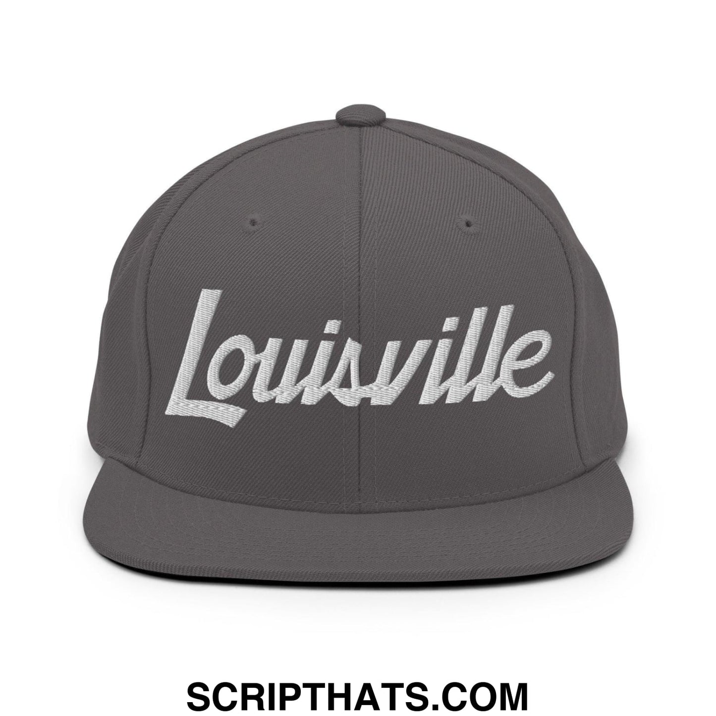 Louisville Script Snapback Hat Dark Grey