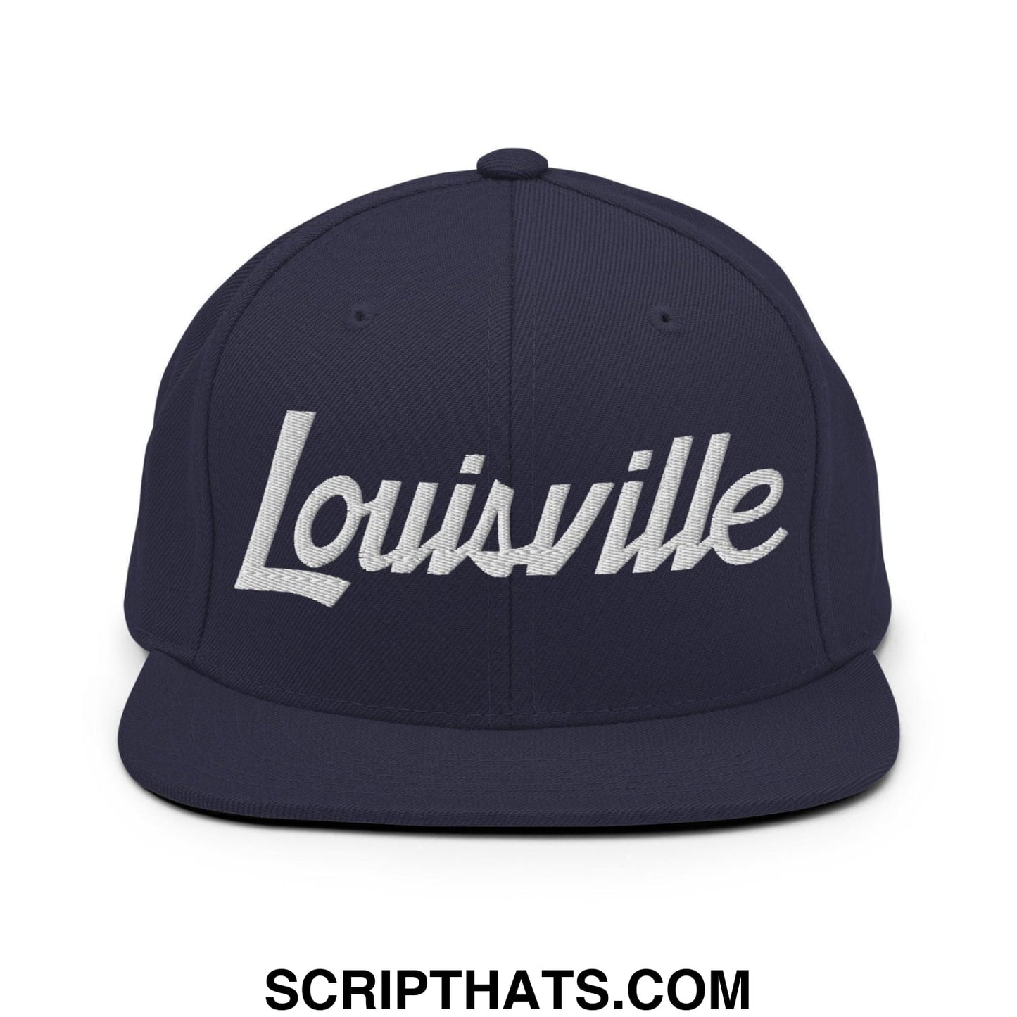 Louisville Script Snapback Hat Navy