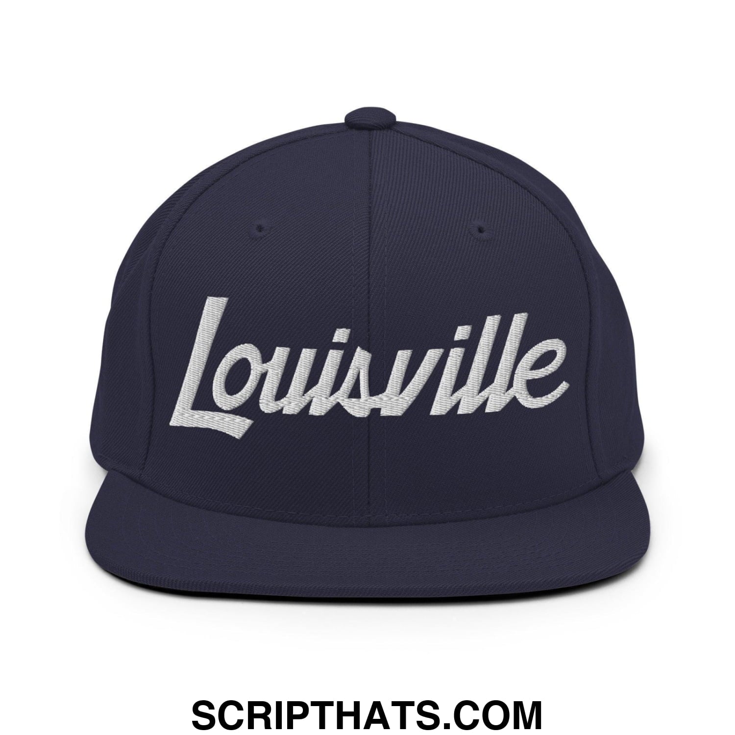 Louisville Script Snapback Hat Navy