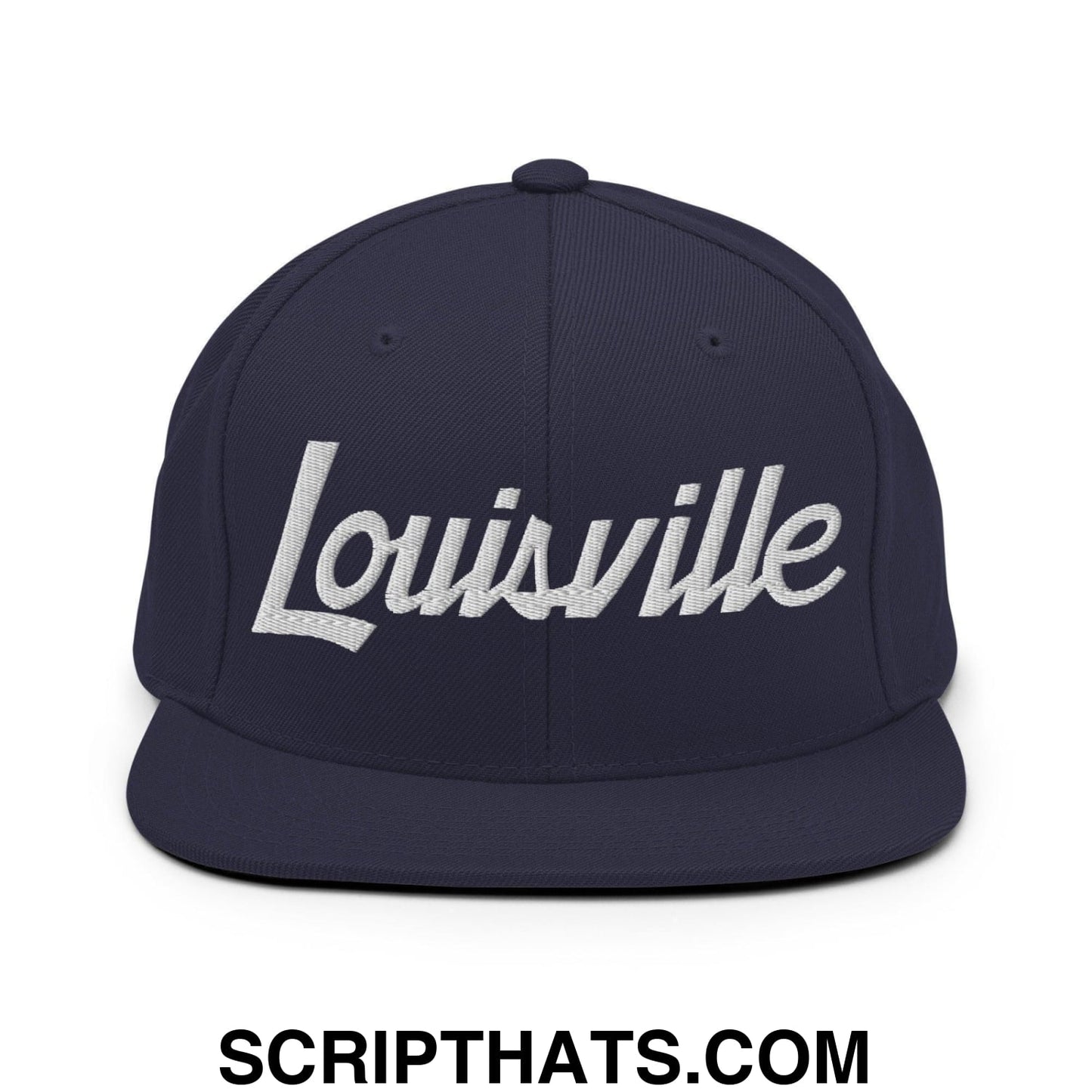 Louisville Script Snapback Hat Navy