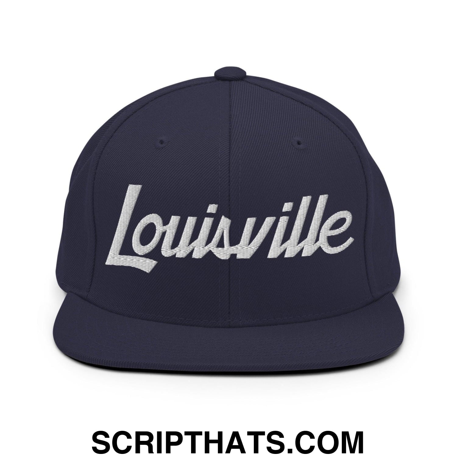 Louisville Script Snapback Hat Navy