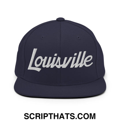 Louisville Script Snapback Hat Navy