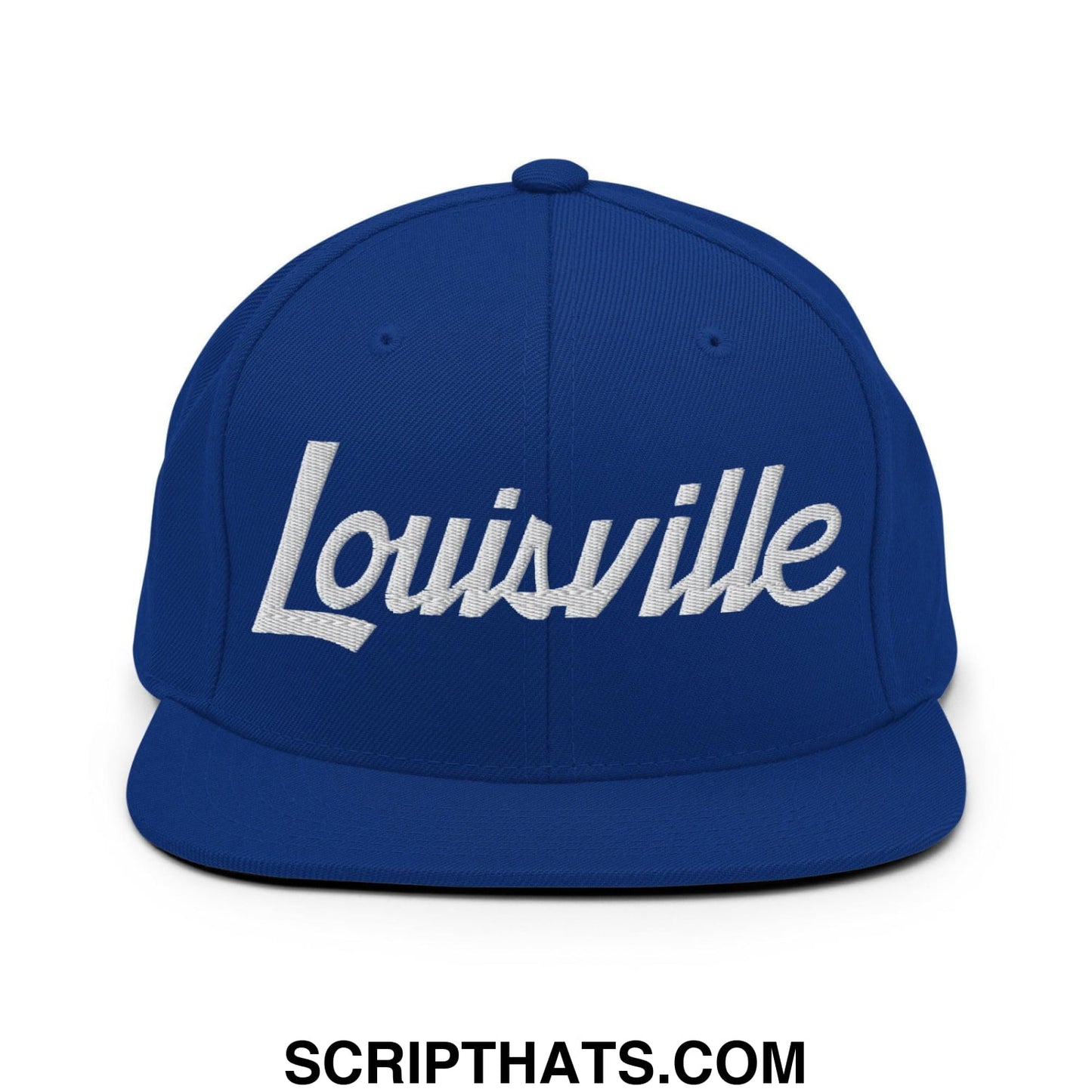 Louisville Script Snapback Hat Royal Blue